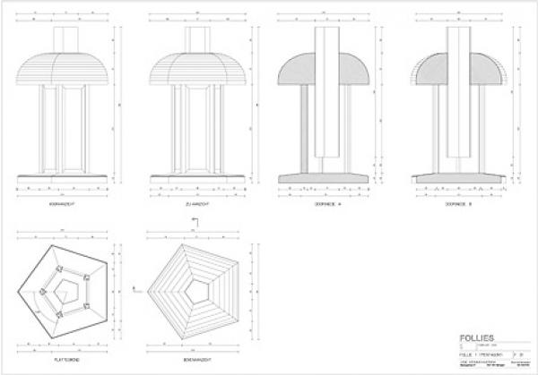Follie 1, bouwtekening